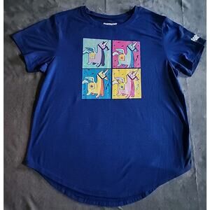 Women's Size XXL (19) Fortnite Tee Brite Unicorn T-Shirt in Royal Blue EUC